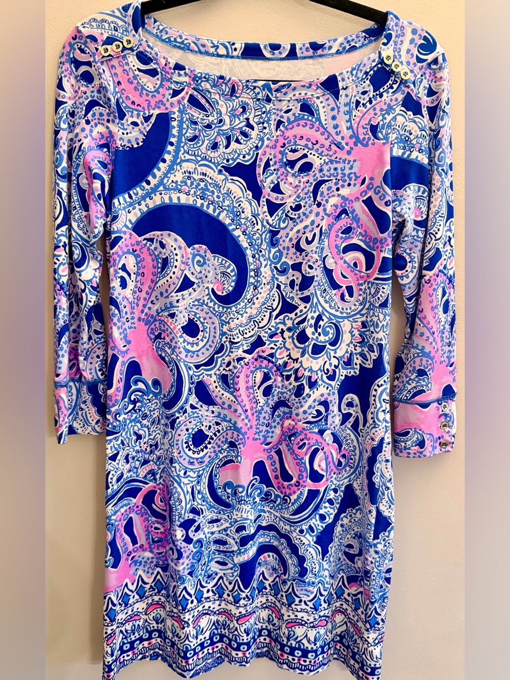 🐙 Lilly Pulitzer UPF 50+ Blue Grotto Legga Sea Blue Purple Sophie Dress